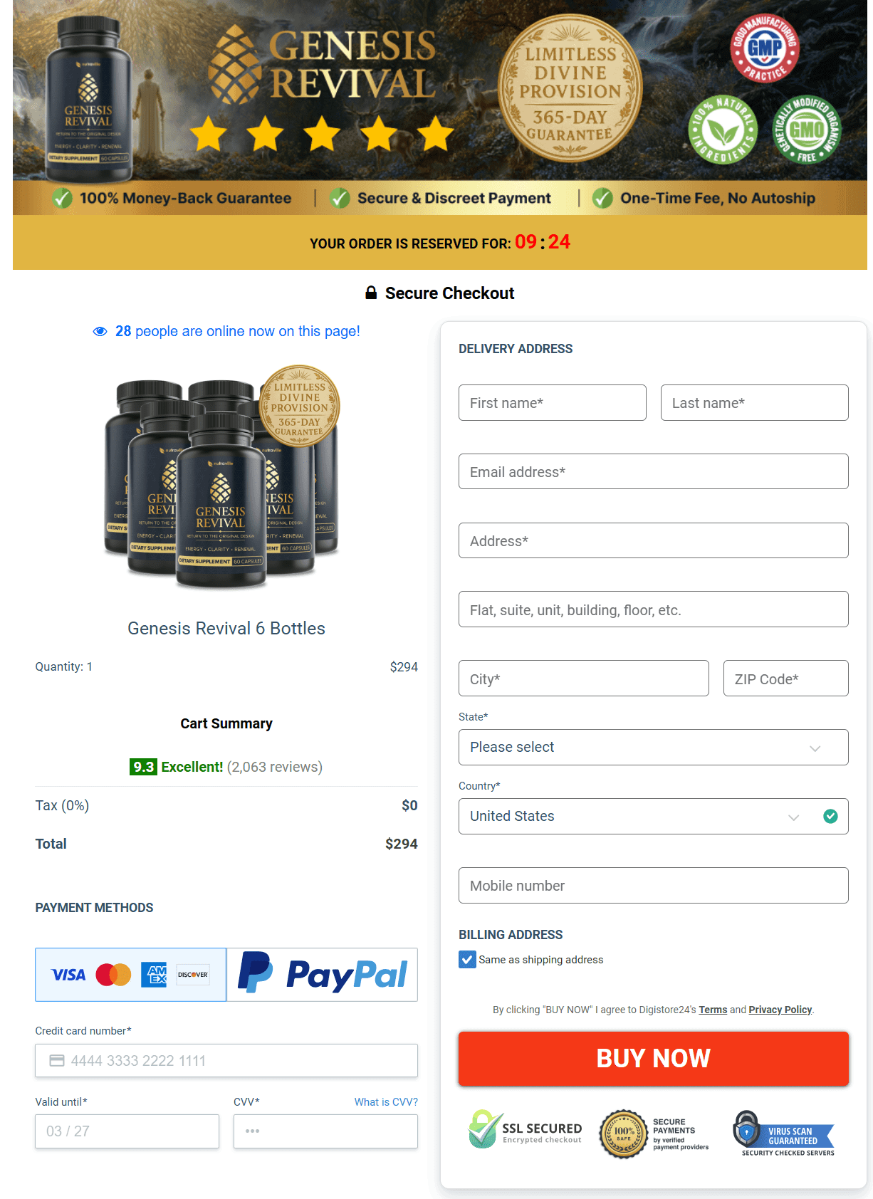 genesis revival order form 